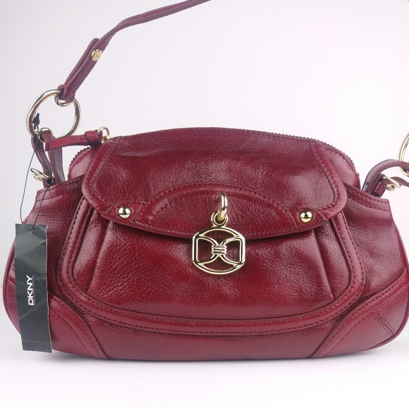 Donna Karan Red Leather Handbag.